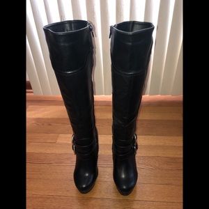 Charlotte Russe Black platform heel boots